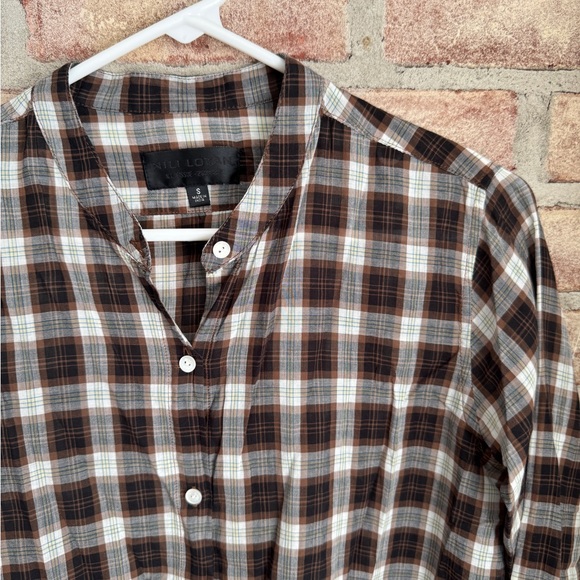 Nili Lotan Plaid Long Sleeve Button-up Top - Picture 2 of 7